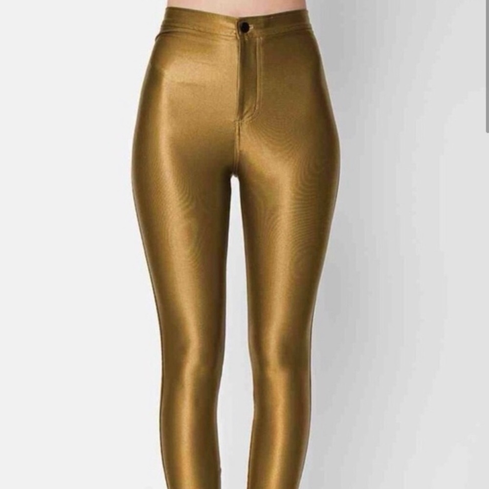 American apparel gold disco pant xxs